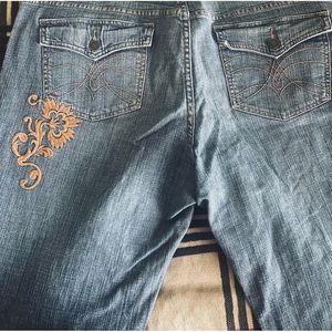 Super cute!! Daisy Fuentes embroidered Jeans